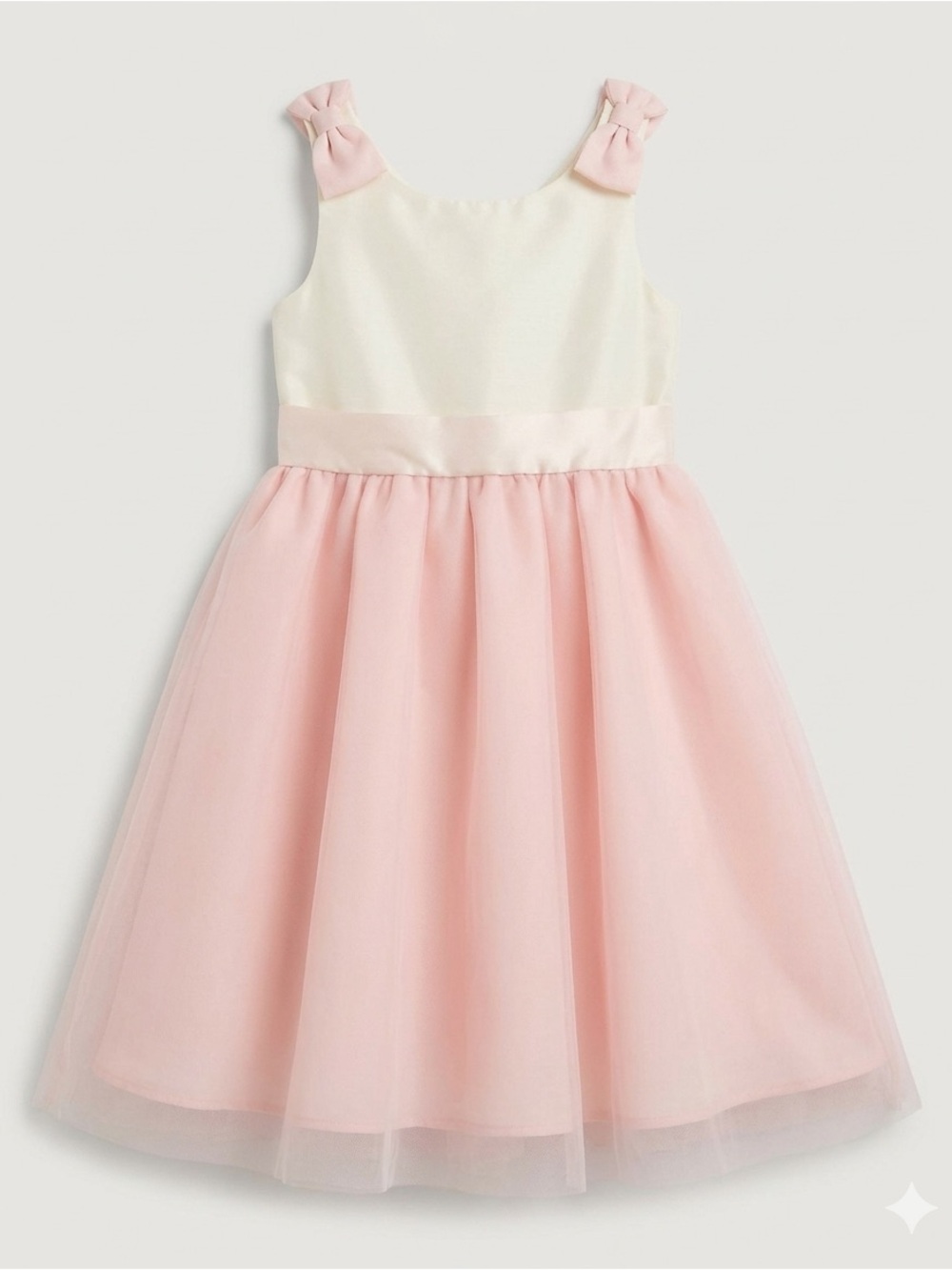Janie and Jack Cream & Blush Pink Tulle Occasion Dress size 6